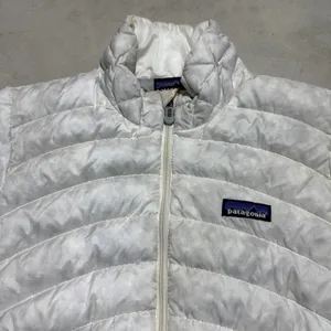 Patagonia Down Sweater Jacket Women's SZ Small L Quilted Puffer Full Zip Stained thumbnail 4