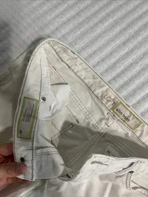 LOFT Men's Corduroy Pants in Off-White thumbnail 2