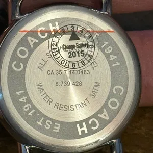 Coach Hampton silver leather strap watch thumbnail 6