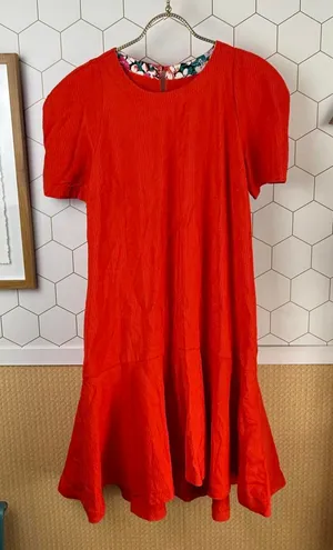 Maeve by Anthropologie Red Rousseau Flounced Knee Length Dress - Size - 4 - NWT thumbnail 1