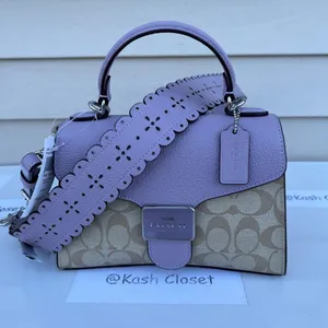 Coach Light Khaki Soft Lilac Top Handle Satchel thumbnail 1