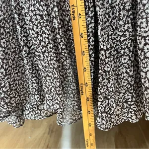 Joie‎ Sheer Silk Floral Button Front Tie Waist Dolman Puff Sleeve Midi Dress S thumbnail 14