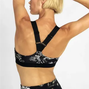 Free people movement freestyle sport bra printed -small black floral print thumbnail 3