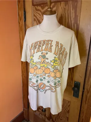 American Eagle Grateful Dead Pumpkin Patch Bears Graphic Band Tee XS Oversized thumbnail 5