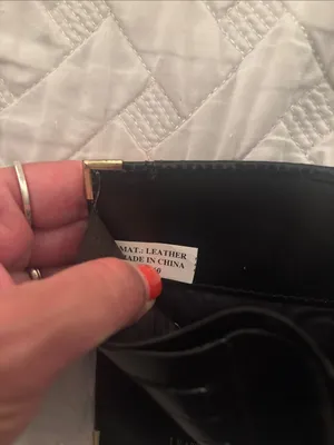 Classic Black Women's Wallet with Gold Trim thumbnail 3
