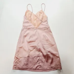 Superdown Kimora Satin Pleated Dress in Blush XS thumbnail 9