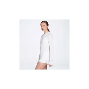 Calia Long Sleeve Top Women Medium White WAX13036 Activewear Thumbhole Mesh Trim thumbnail 3