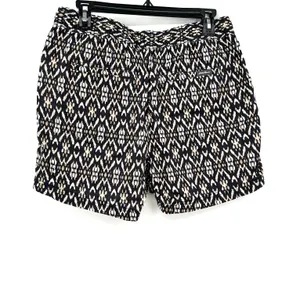 Eddie Bauer Size‎ Medium Black Brown Abstract Drawstring Pockets Summer Casual thumbnail 2