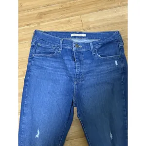 Levi’s 720 high rise skinny jeans women’s size 31 blue distressed denim thumbnail 2