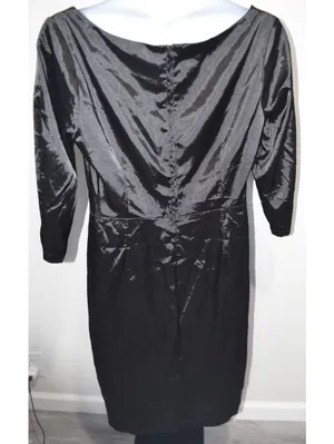 New with Tags Lucky 13 Black Satin Gothic Bombshell Dress Size 1 (US Large) thumbnail 2
