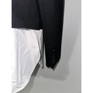 Black‎ Blazer Grey Lab Cropped Shirt Layered Look Career Jacket Size S thumbnail 5