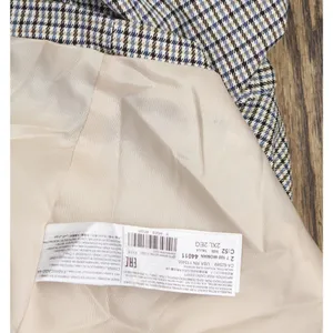 NWT Mango Double-Breasted Check Blazer Coat Jacket Charlotte Brown Multi 2XL thumbnail 9
