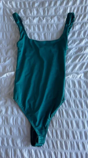 Lucy in the Sky teal square neck bodysuit thumbnail 1