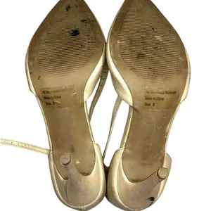 Wild Diva Lounge Pointed Toe Strappy Beige Nude Sandal Women’s Size 8 Heel thumbnail 7