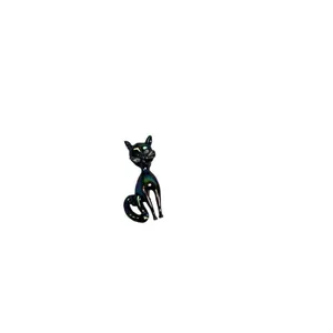 IRIDESCENT CAT Brooch Mid Century Modern brooch Carnival Pin Jewelry 50’s/60’s thumbnail 5