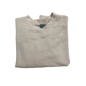 Clara Sun Woo ‎ light pink Vneck sweater sz small split hem ribbed knit thumbnail 4