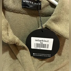 White Fox Island Escape Mini Dress khaki XS thumbnail 4