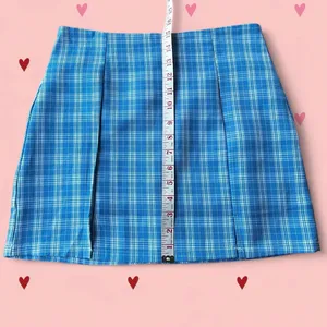 Source Unknown Blue and white plaid mini skirt thumbnail 7