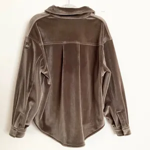 Alo Yoga Ribbed Velour Mountain Side Shacket Macchiato S thumbnail 5
