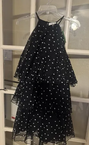 Kate spade new york x Target Black/White Mini‎ Polka Dot Tiered Mini Dress L NWT thumbnail 1