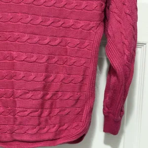 Lauren Ralph Lauren Pink Cable Knit Sweater Women’s Size XS thumbnail 5