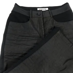 28 high rise Silk quilted capris pants thumbnail 2