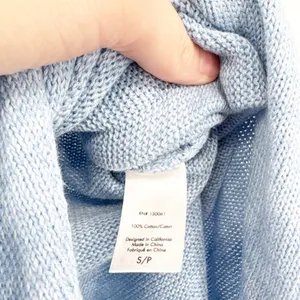 L*Space Womens Blue Siren Ruched High Slit Cotton Knit Midi Skirt Size S‎ thumbnail 7