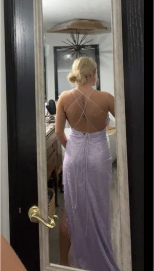 Hebeos Purple Prom Dress thumbnail 4