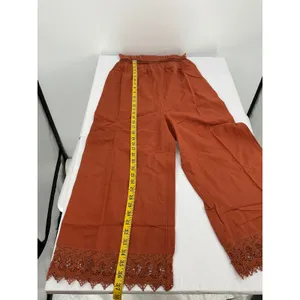 Billabong Lace and Lies Spiced Coral Crochet Trim Wide Leg Jumpsuit‎ Small NEW thumbnail 13