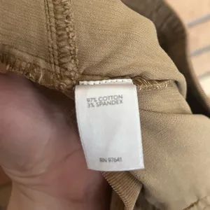 J. Jill Corduroy Pull On Ankle Stretch Pants Size Medium Camel Brown thumbnail 6