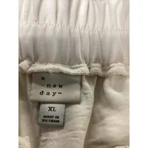 A New Day Womens XL High-Rise Pleated Tapered Ankle Pants Cream‎ White 018102752 thumbnail 4
