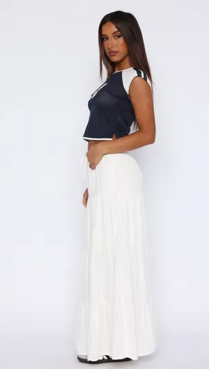 White Fox Boutique white maxi skirt 100% cotton- never worn thumbnail 3