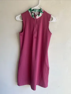 Tommy Bahama Pink Floral Collar Golf Dress Size XS NWT thumbnail 6