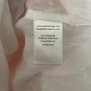 Victoria Dunn x Kathleen Maeve Taylor Linen-Blend Mini Dress (Sz L) Seashell NWT thumbnail 8