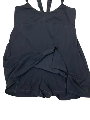 Offline By Aerie Black Ruffle Strap Athletic Romper L Tennis Athleisure thumbnail 2