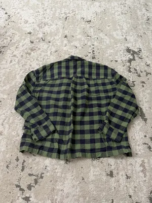 Madewell Classic Flannel Shirt Size Medium - Green/Blue thumbnail 3