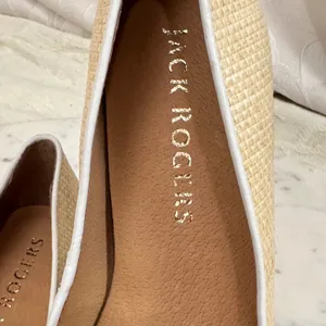Jack Rogers Raffia Loafers Beige Woven Straw Smoking Slipper Flats Size 6M thumbnail 8