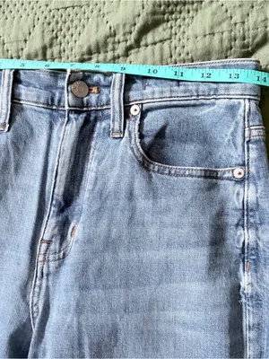 Madewell High-Rise Slim Boyjean Light Wash Denim Jeans Size 26 Tall thumbnail 6