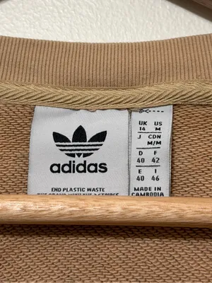 Adidas Crewneck Leopard Animal Print Sweatshirt Beige Pink Size Medium Cheetah thumbnail 3