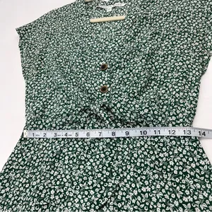 Veronica Beard Floral Giana Dress Green White Floral 100% Silk Size‎ 2 *FLAWED* thumbnail 12