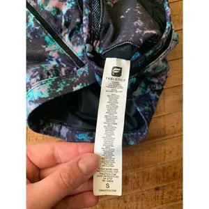 Fabletics teal space dye S athleisure sports bra thumbnail 3