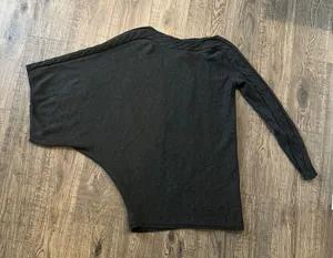 Etcetera‎ Women’s Sweater Small Asymmetric Sleeves Cable Knit Inlay thumbnail 1