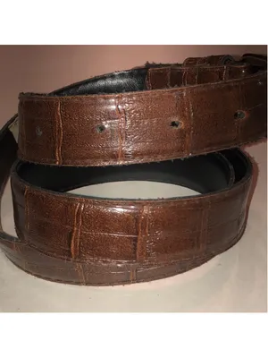 Brown Faux Leather Embossed Belt thumbnail 3
