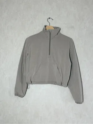 Lululemon Women’s Lululemon Brushed Softstreme Half Zip in Riverstone 4 thumbnail 3