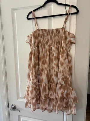 Brown Print Dress thumbnail 2