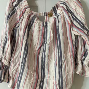 White and multi coloured striped shirt True Craft Sz Large‎ Women's thumbnail 2
