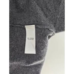 Susina Cardigan Womens Large V-Neck Gray Black‎ Contrast Trim 3/4 Sleeve EUC thumbnail 4