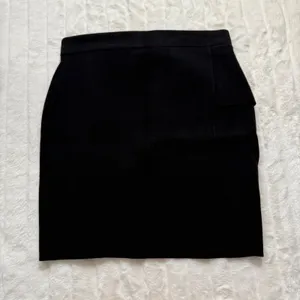 ZARA Black Knit Ruffle Peplum Skirt Womens Size‎ L thumbnail 3