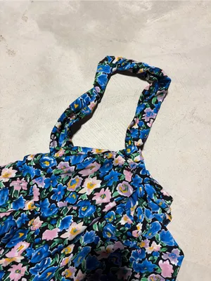 More to come Maggie twist mini dress One-Shoulder Floral Blue pink NWT small thumbnail 5