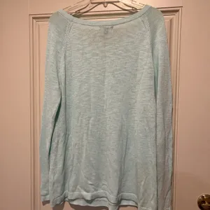 Gap Sweater Women's Large Mint Green Summer Lightweight Raglan sleeve Cotton thumbnail 8